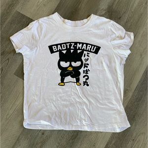 Sanrio Badtz Maru White T-Shirt shirt sleeve